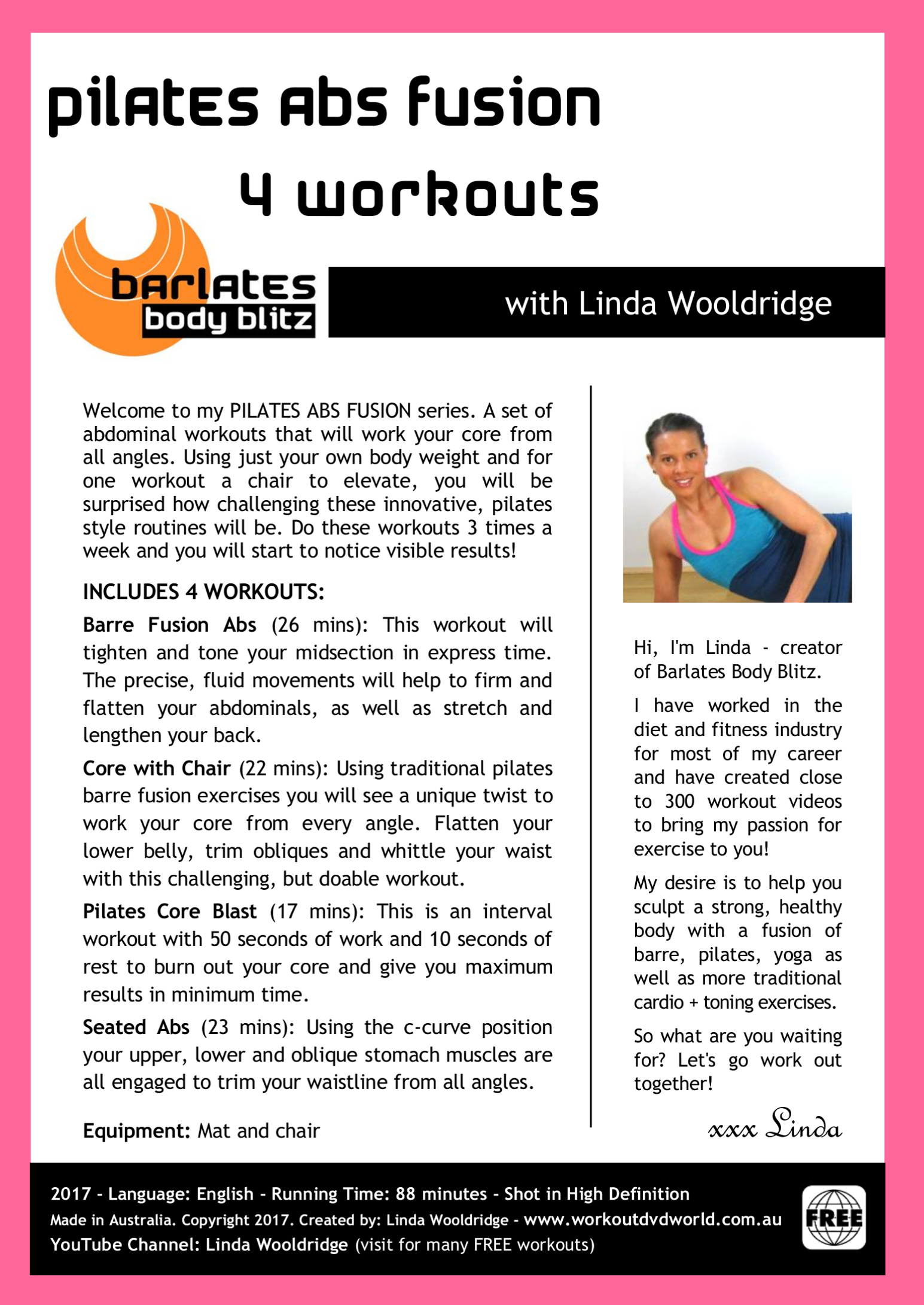 Pilates Abs Fusion 4 workout DVD