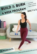 Build and Burn DVD front cover 1 and 2 Barlates Build and Burn Program 24 workouts on DVD